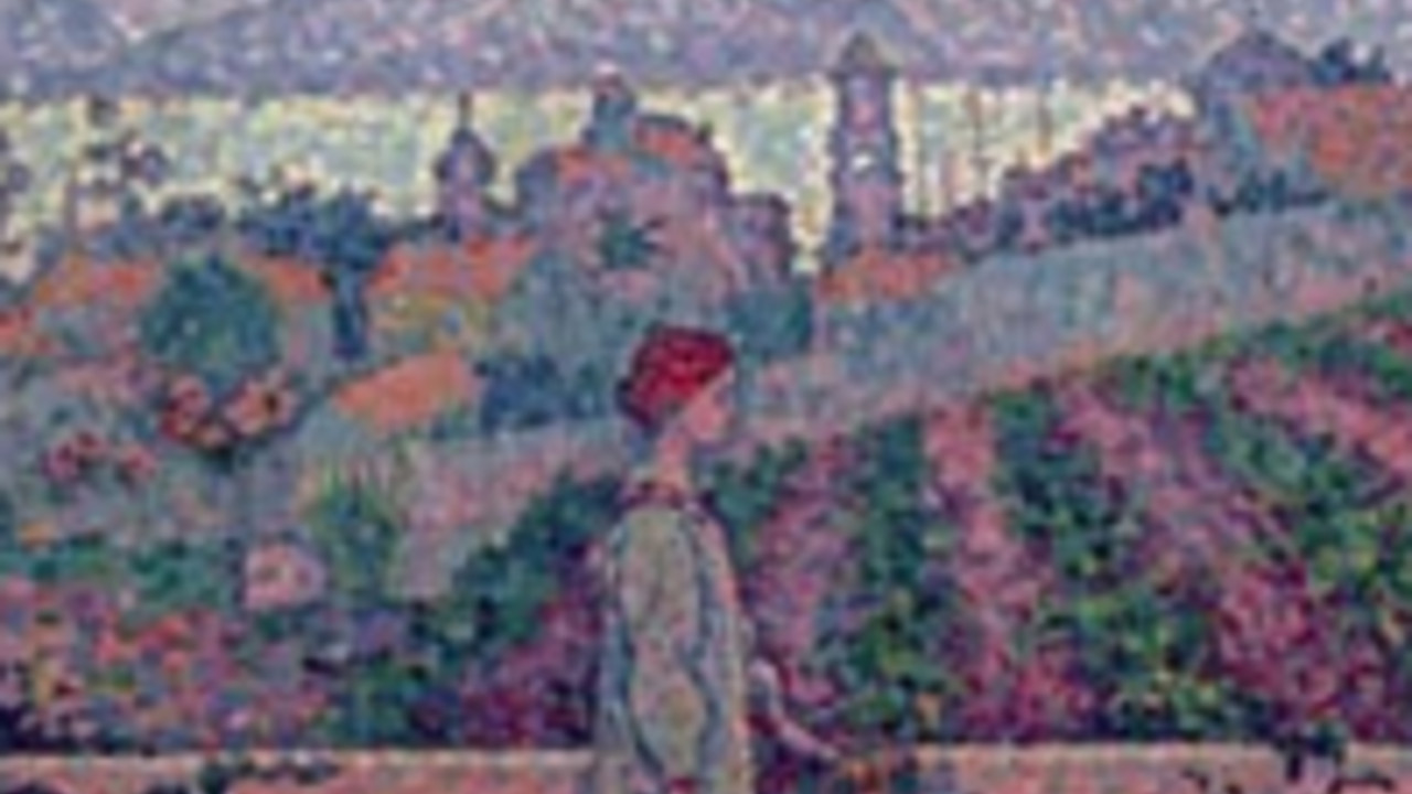 Paul Signac, Frau auf der Terrasse, 1898 (Ausschnitt)