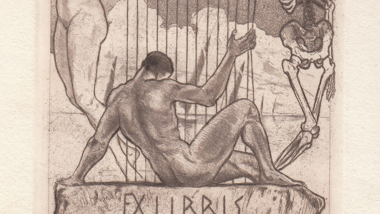 Exlibris von Karl Ritter, Radierung um 1923