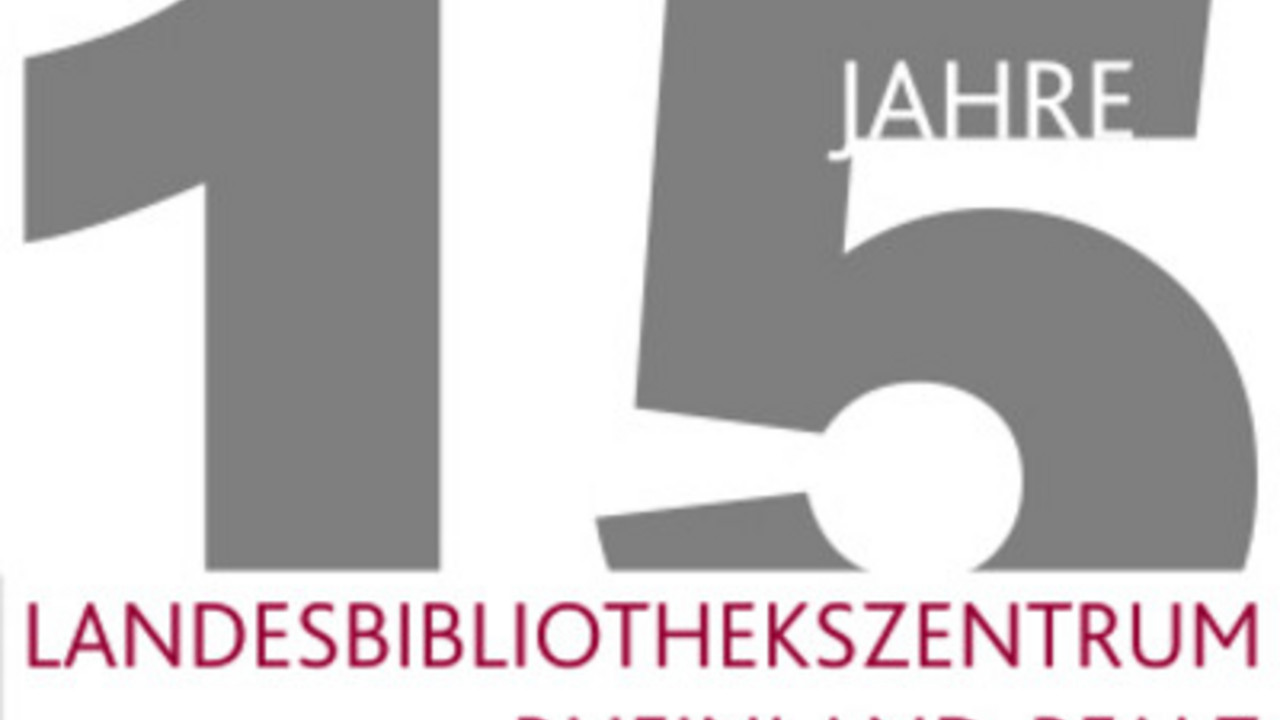 Jubiläumslogo 15 Jahre Landesbibliothekszentrum; © LBZ
