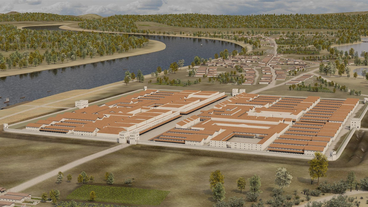 © LVR-LandesMuseum Bonn: Digitale Rekonstruktion des Castrum Bonnensis, eines typischen römischen Legionslagers in Bonn