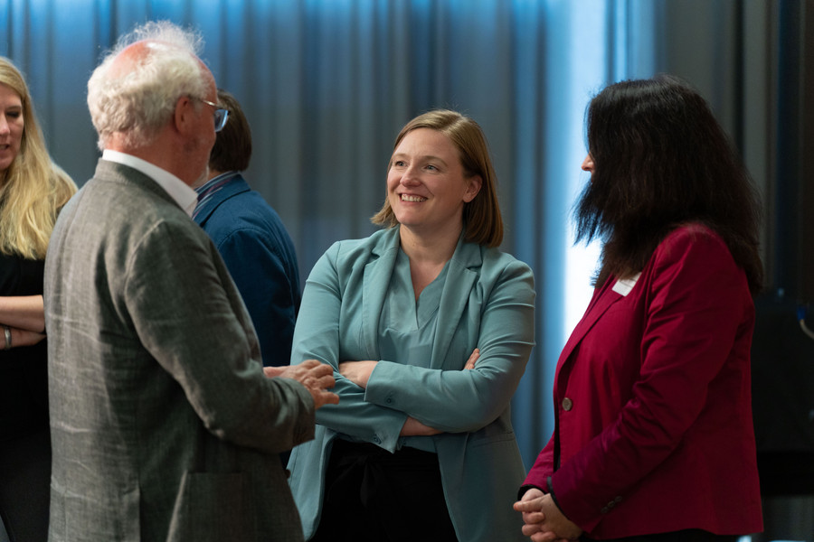 Kulturministerin Katharina Binz im Gespräch mit Ulrike Blumenreich und Dr. Norbert Sievers