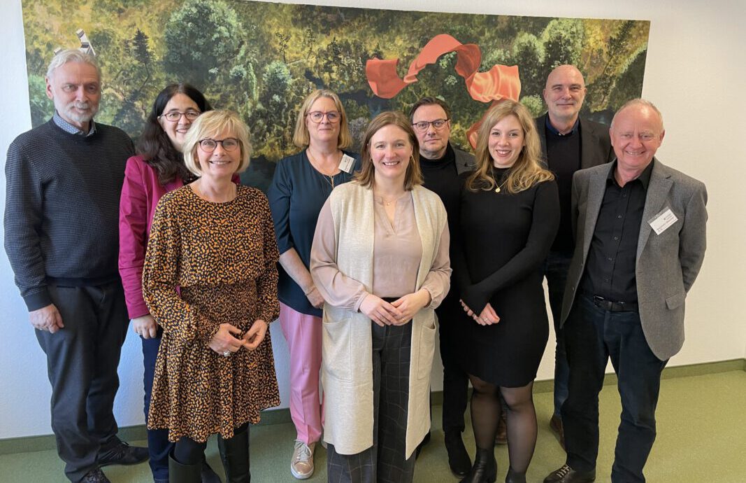 Die AG Kulturentwicklungsplanung mit Ministerin Binz, Staatssekretär Hardeck, Michael Au, Christoph Kraus, Tamine Müller und Dorothée Rhiemeier